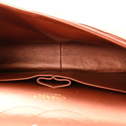 Chanel Metallic Lambskin Quilted Jumbo Double Flap Copper 5 of 13