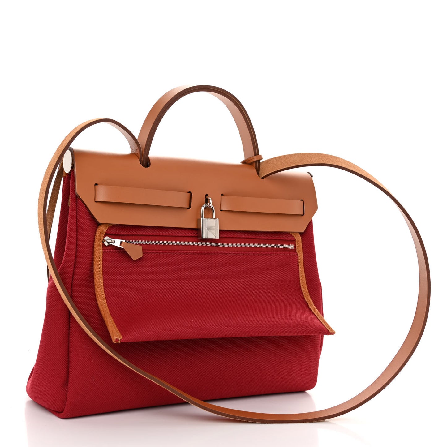 Vache Hunter Toile Herbag Zip 31 PM Rouge Grenat Natural