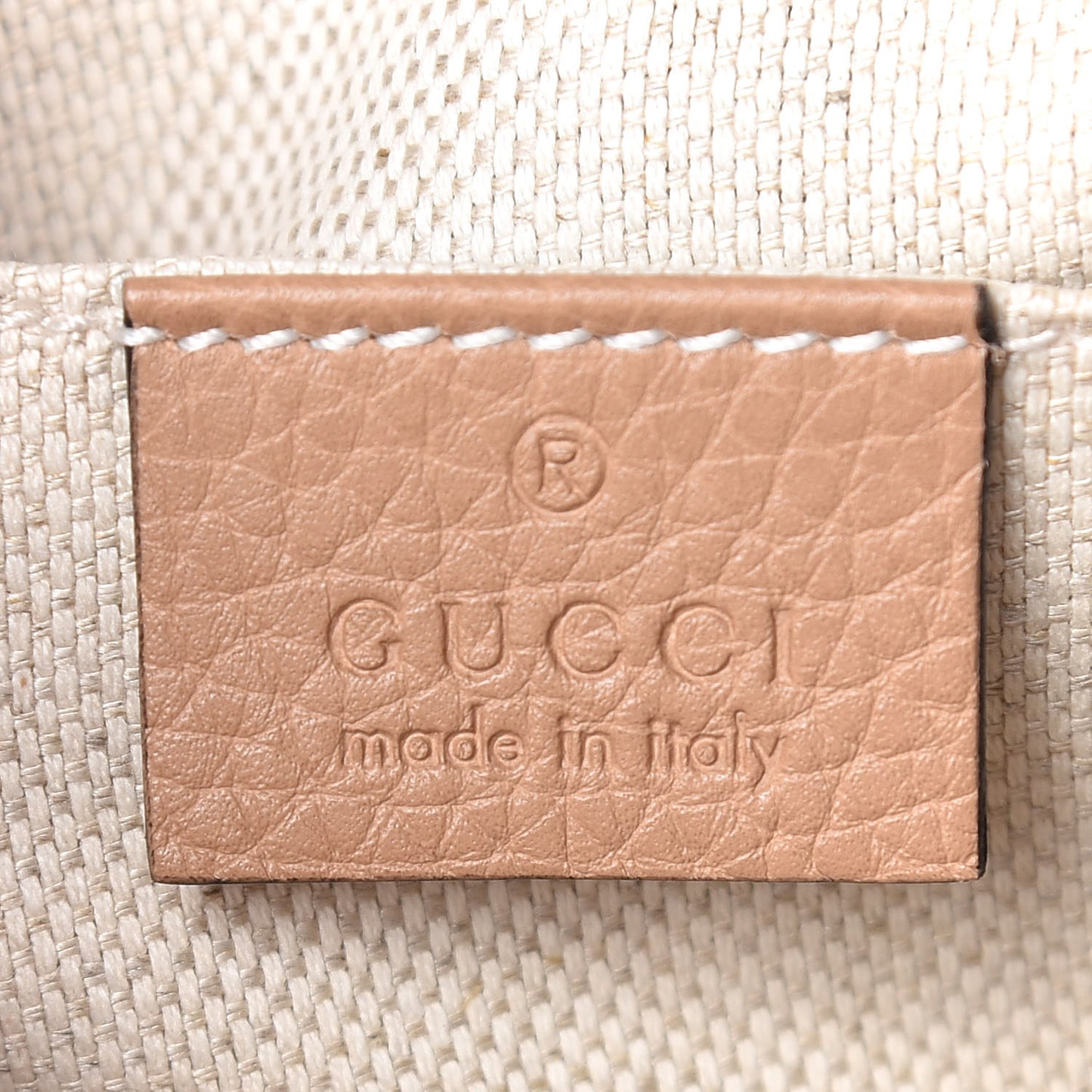 Pebbled Calfskin Small Soho Disco Bag Rose Beige