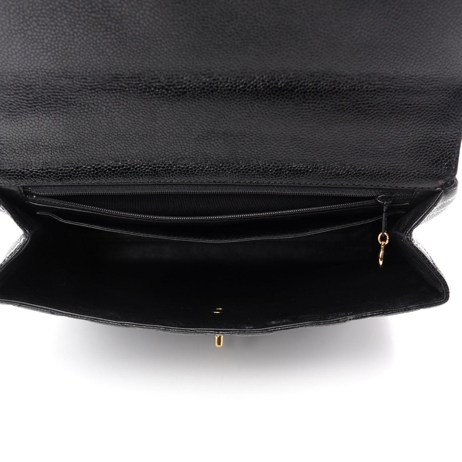 Chanel Caviar Quilted Jumbo Kelly Flap Black 5 of 11