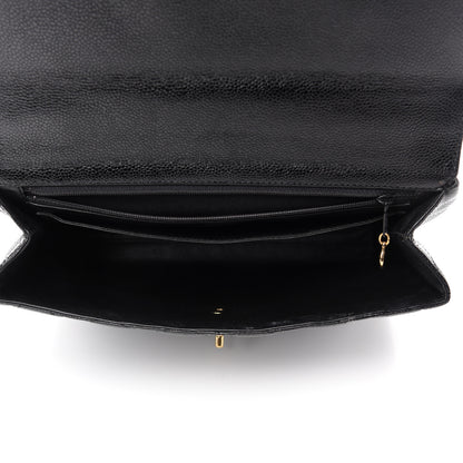 Chanel Caviar Quilted Jumbo Kelly Flap Black 5 of 11