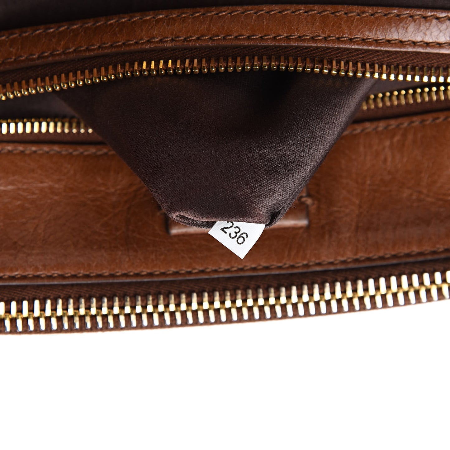 Vitello Lux Gathered Tote Palissandro