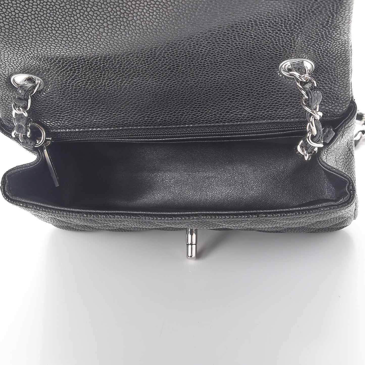 Caviar Quilted Mini Rectangular Flap Black