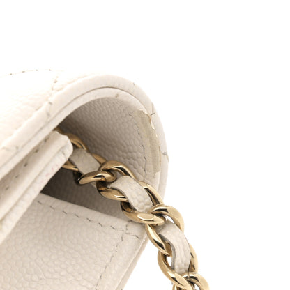 Chanel Caviar Quilted Wallet On Chain WOC White 16 of 17