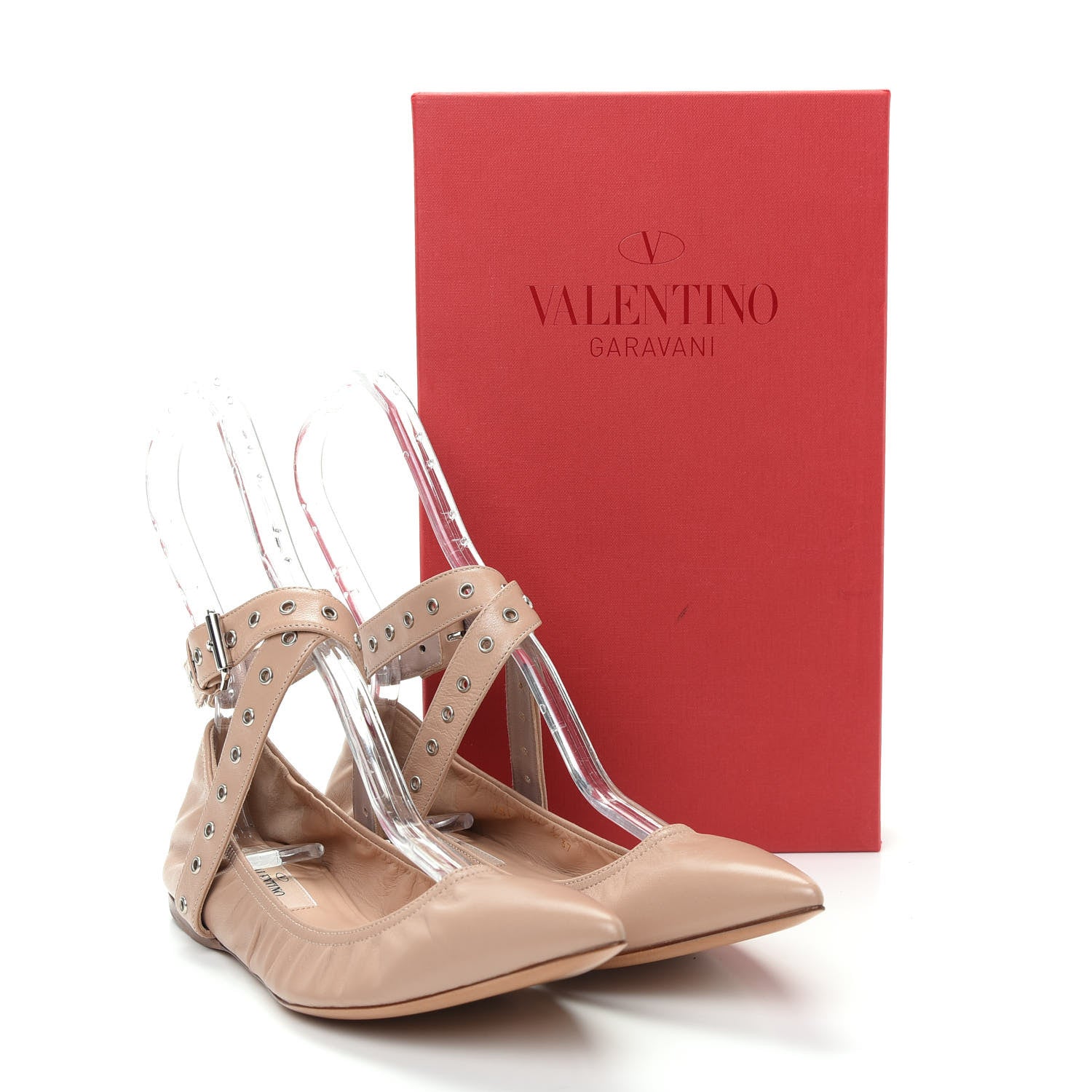 Valentino Garavani Nappa Love Latch Ballerina Flats 37 Poudre 11 of 11