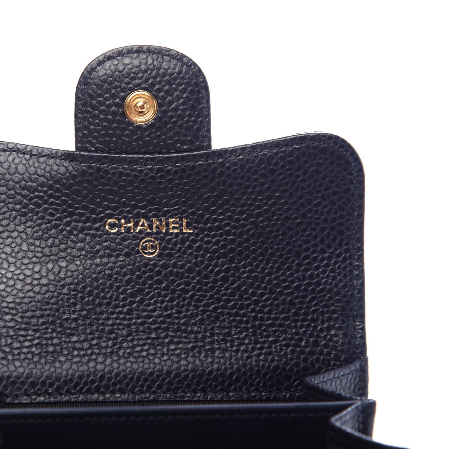 Chanel Caviar Quilted Flap Card Holder Wallet Navy Blue 6 of 8