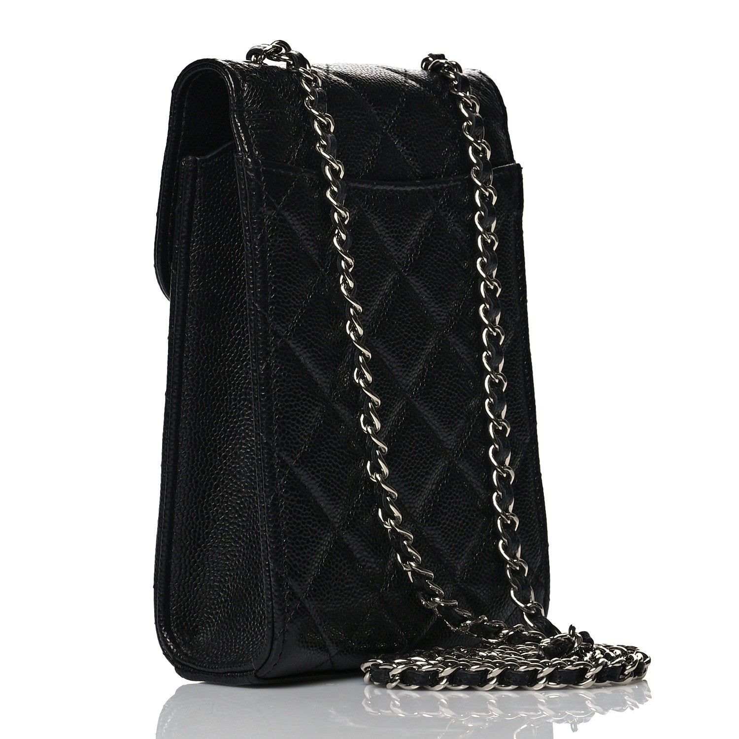 Chanel Caviar Quilted Classic Phone Holder Black 3 of 12