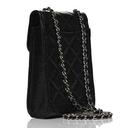 Chanel Caviar Quilted Classic Phone Holder Black 3 of 12