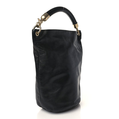 Chanel Calfskin Stitched CC Hobo Black 2 of 6