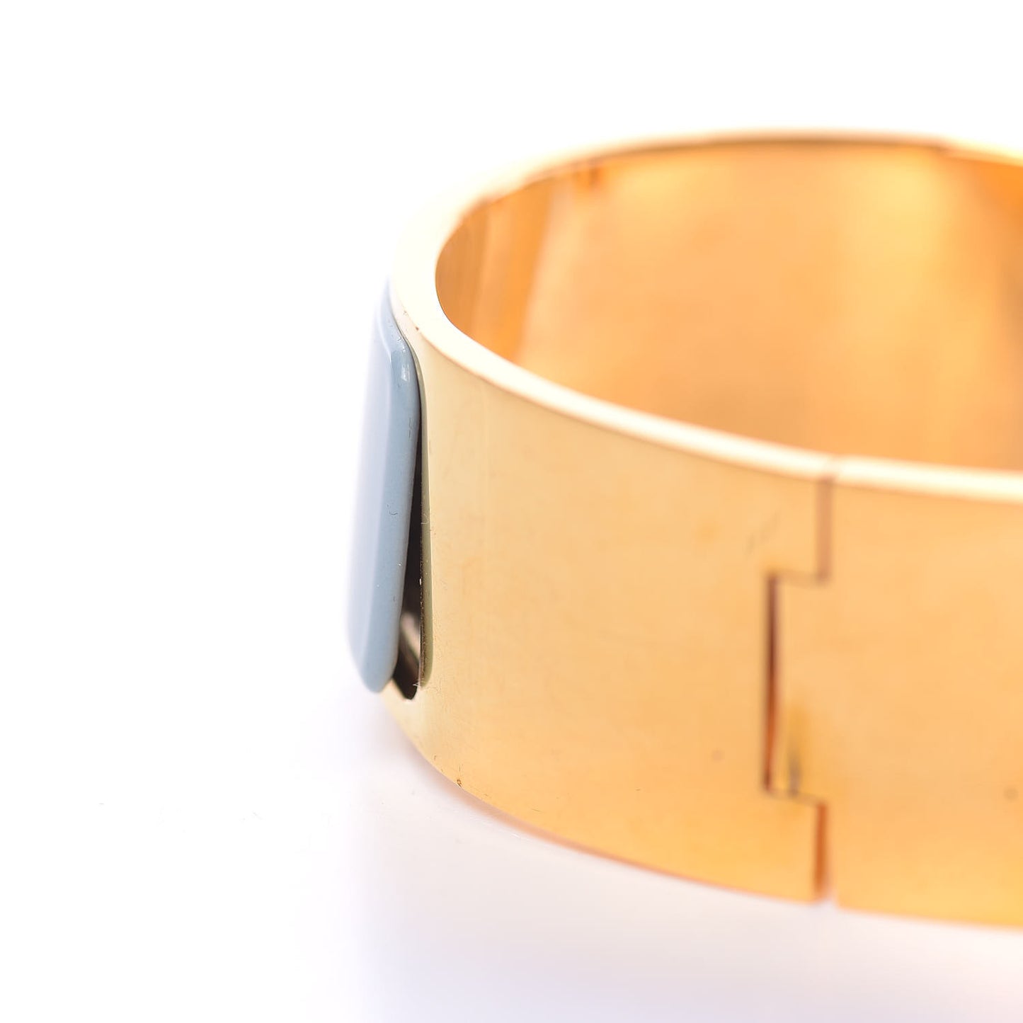 Enamel Clic Clac H Wide Bracelet PM Aigue Marine