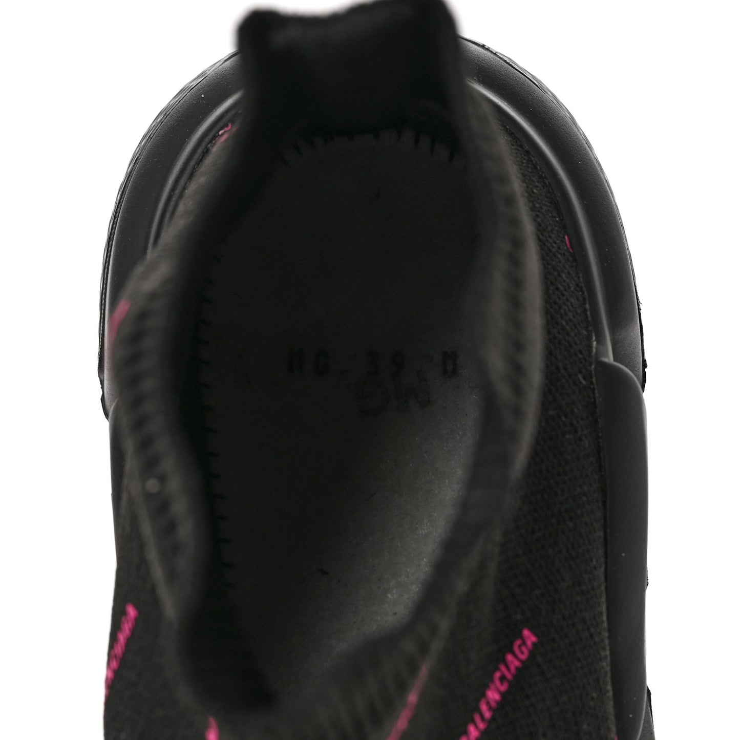 Neoprene Knit Allover Logo Womens Speed Sneakers 39 Black Fuchsia