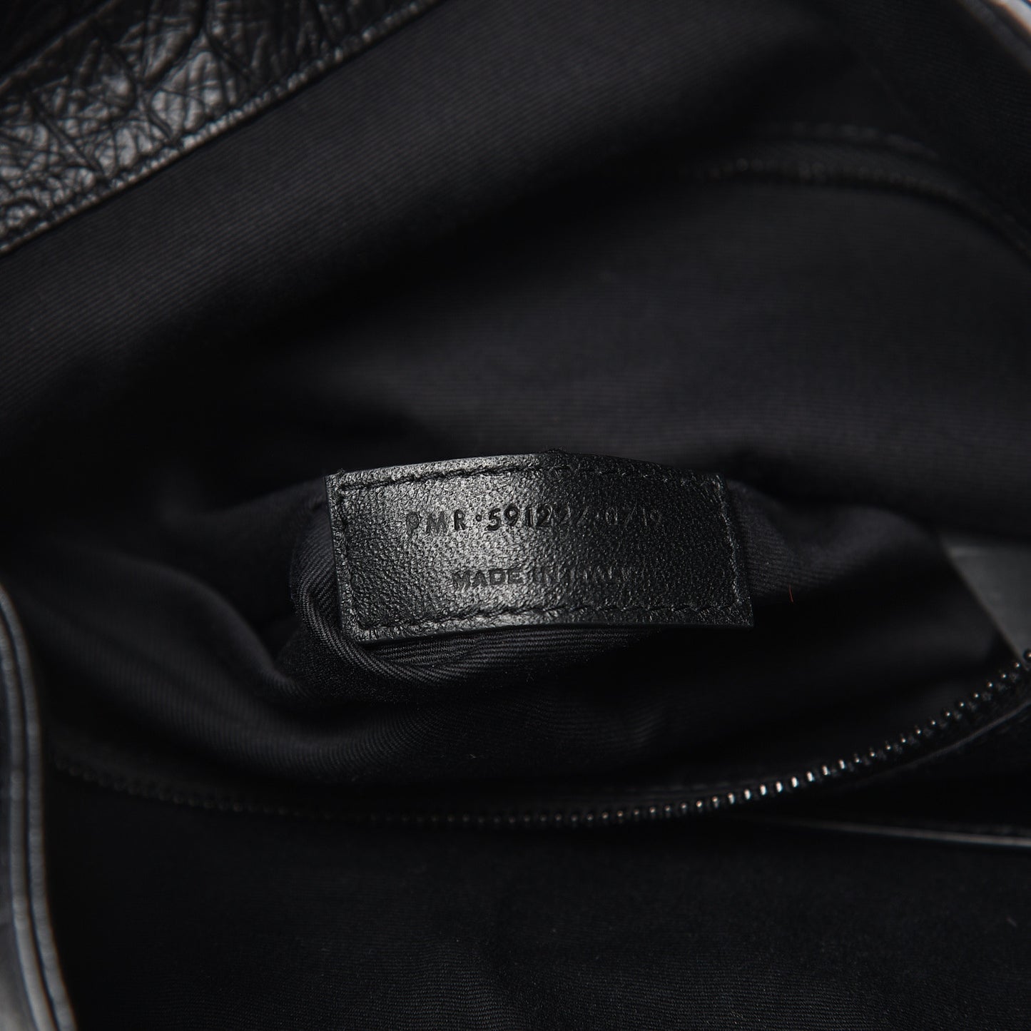 Calfskin Crocodile Embossed Monogram Large Niki Shopping Bag Black