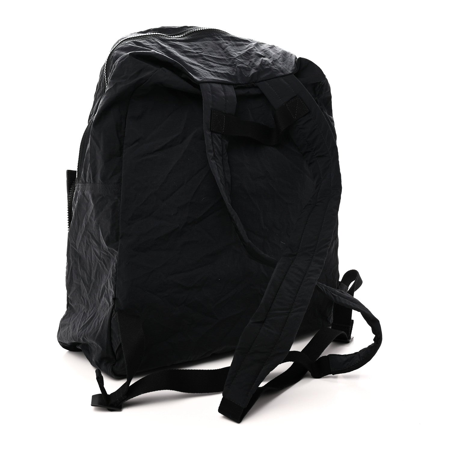 Bottega Veneta Nappa Nylon Intreccio Packable Backpack Black 2 of 10