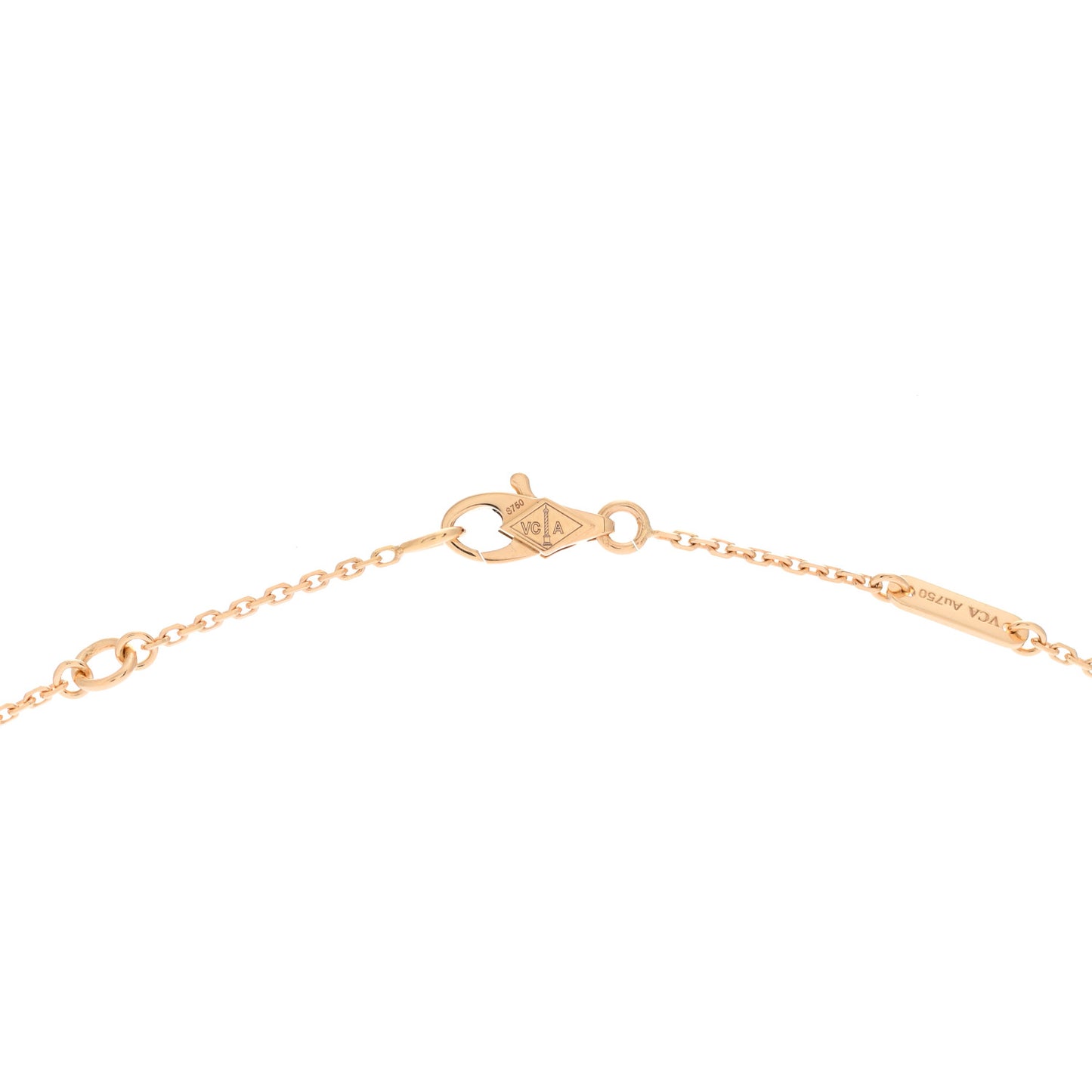 18K Yellow Gold Mother of Pearl Sweet Alhambra Butterfly Pendant Necklace