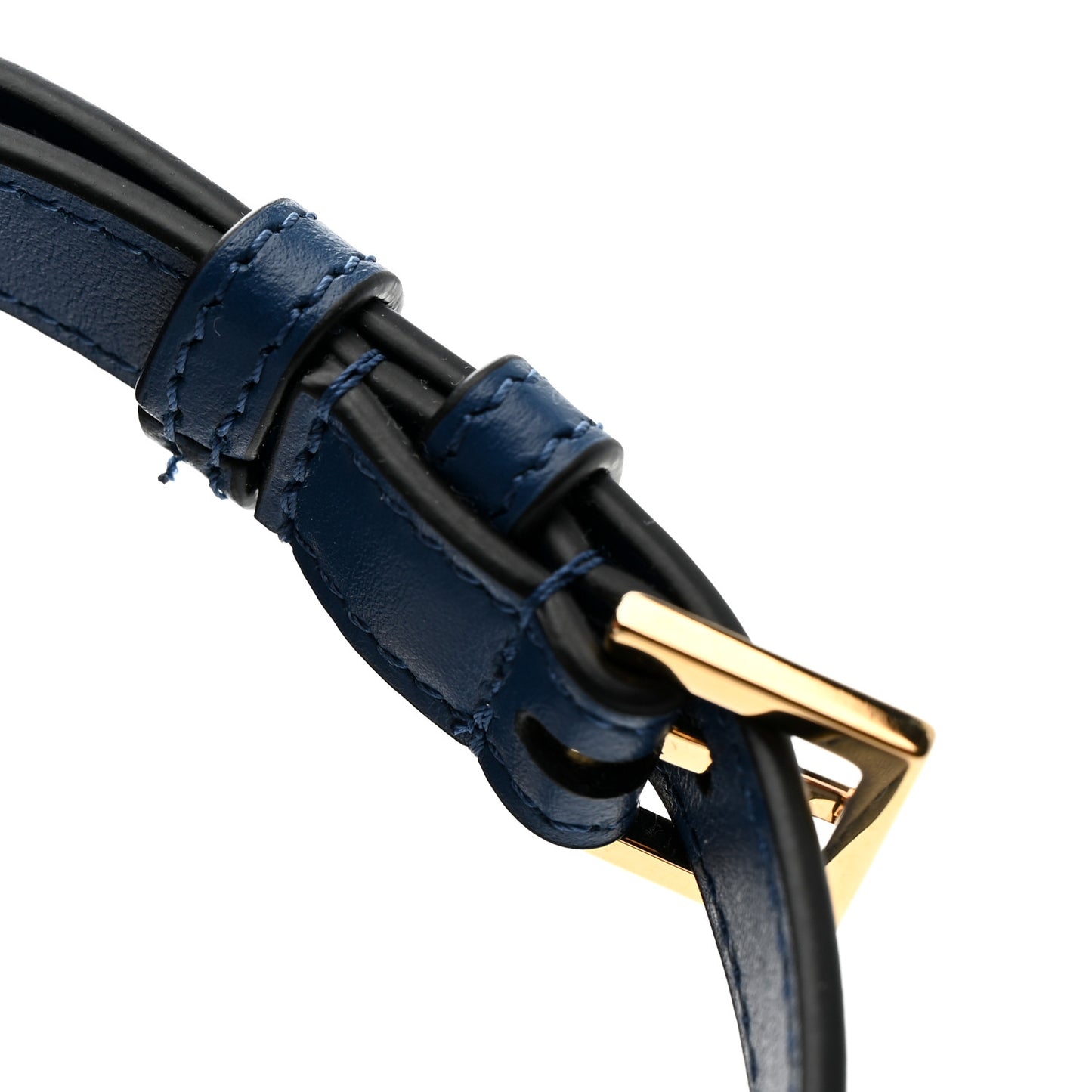 Denim Quilted La Medusa Camera Bag Blue