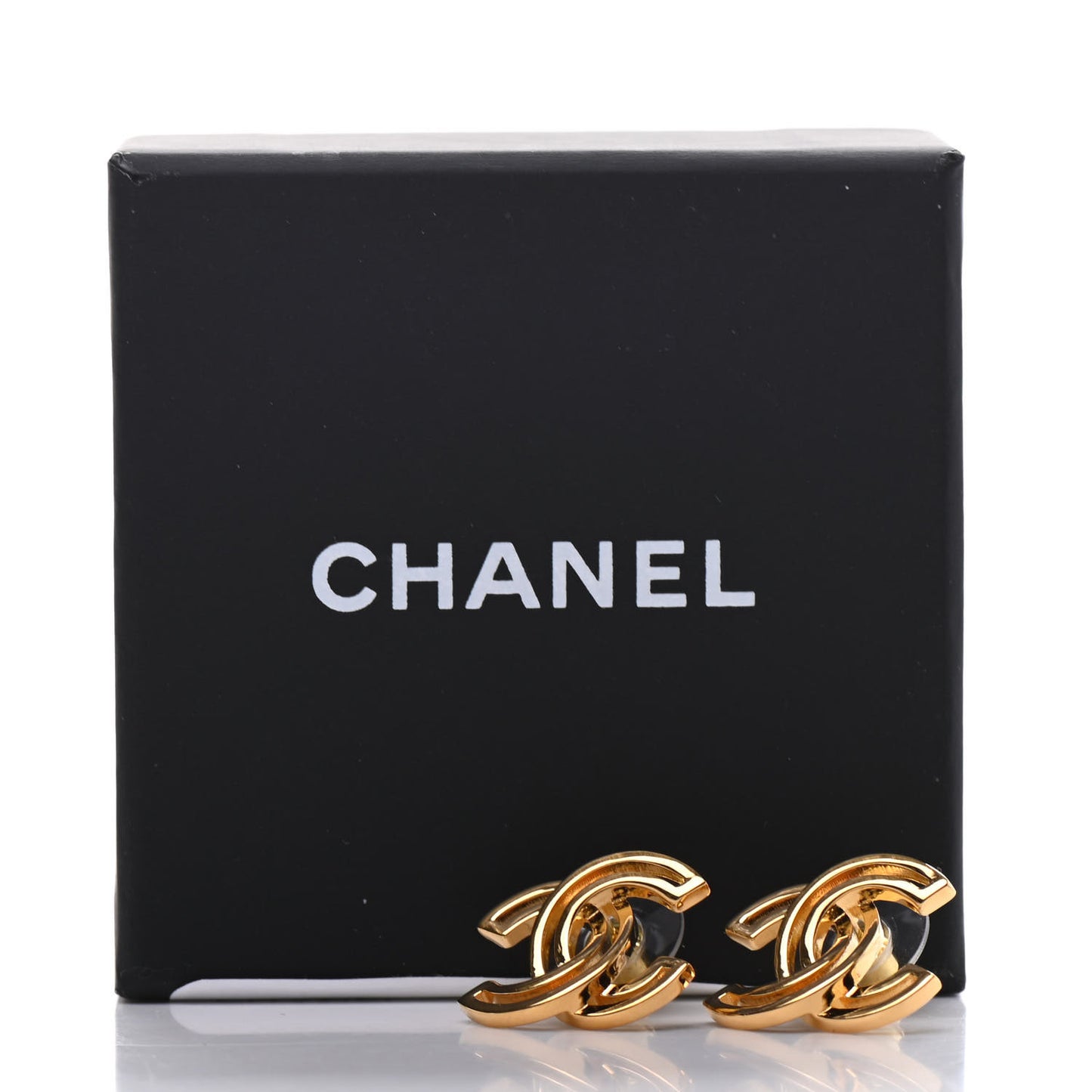 Metal Obazine CC Earrings Gold