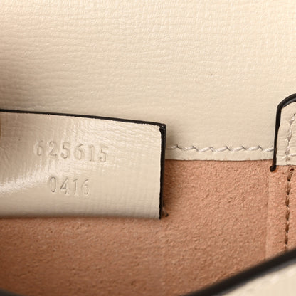 Gucci GG Supreme Monogram Azalea Calfskin Mini Horsebit 1955 Crossbody Bag Beige Ebony Mystic White 7 of 10