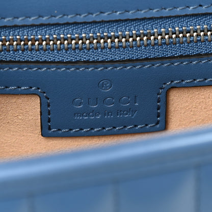 Gucci Calfskin Matelasse Aria Small GG Marmont Shoulder Bag  Clear Blue 6 of 10