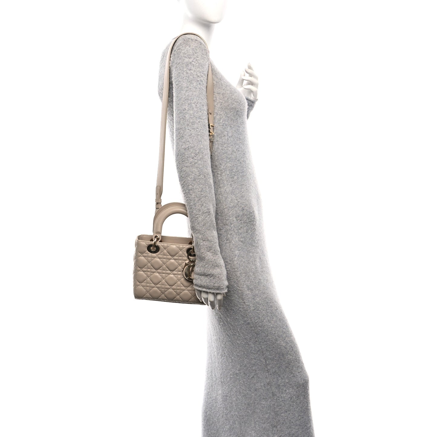 Lambskin Cannage Small My ABCDior Lady Dior Beige