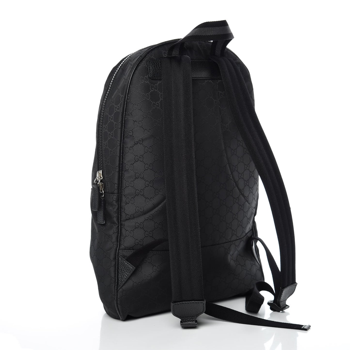 Nylon Monogram Slim Backpack Black