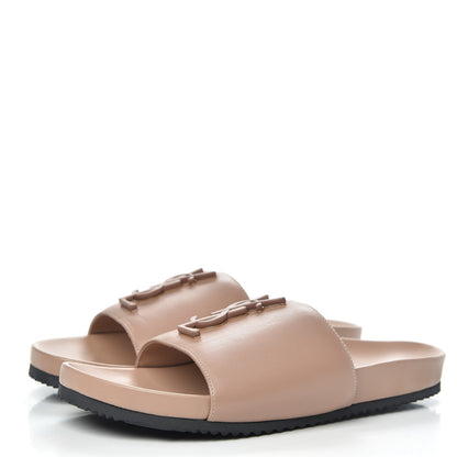 Saint Laurent Lambskin Joan Slide Sandals 35 Nude 3 of 11