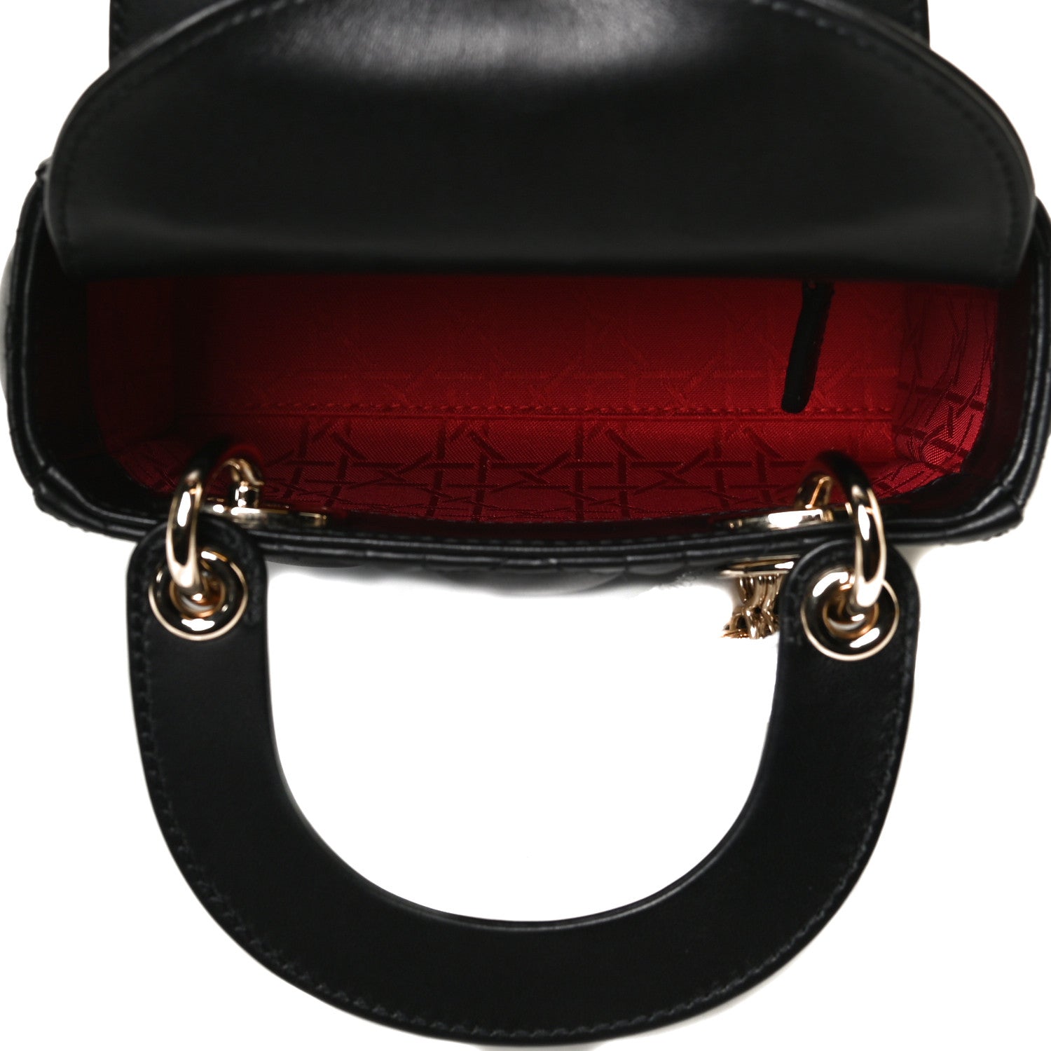 Christian Dior Lambskin Cannage Mini Lady Dior Black 5 of 14