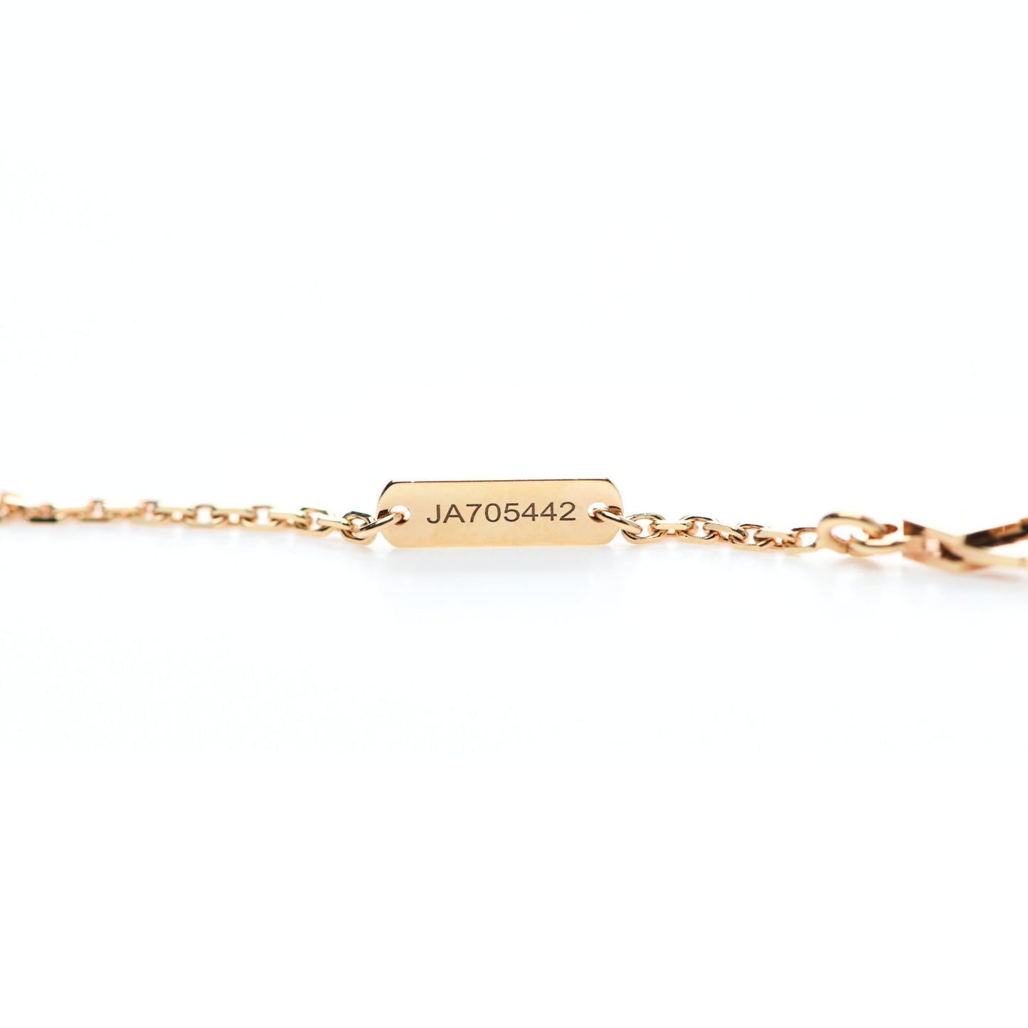 18K Yellow Gold Tiger Eye Vintage Alhambra Pendant Necklace