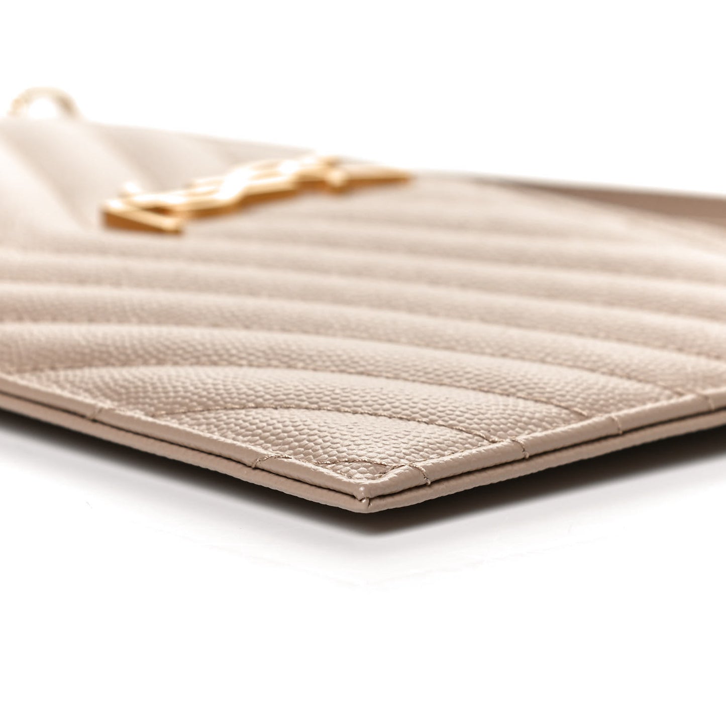 Grain De Poudre Chevron Monogram Large Bill Pouch Cork