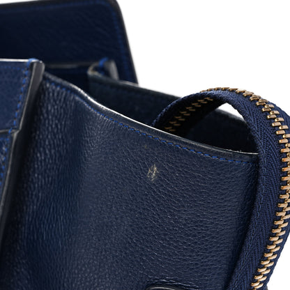 Celine Drummed Calfskin Mini Luggage Ink 12 of 15