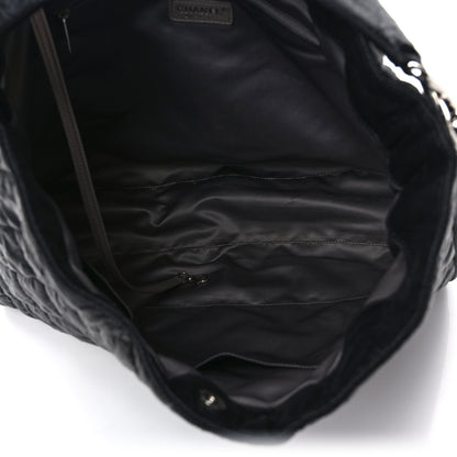 Chanel Crinkled Coated Canvas Le Marais Hobo Black 5 of 9