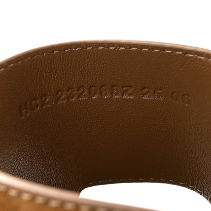 Hermes Suede Goatskin Helia 60 Sandals 41 Brun Fume 9 of 11