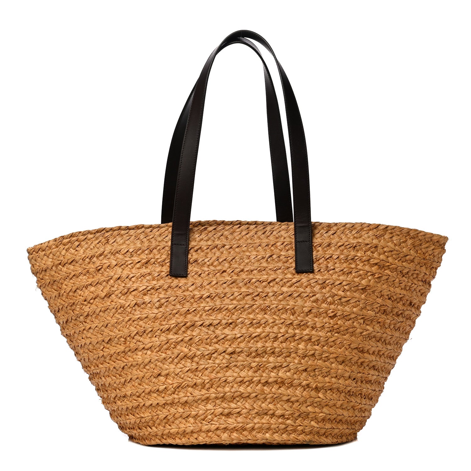Saint Laurent Raffia Calfskin Medium Panier Tote 1 of 20