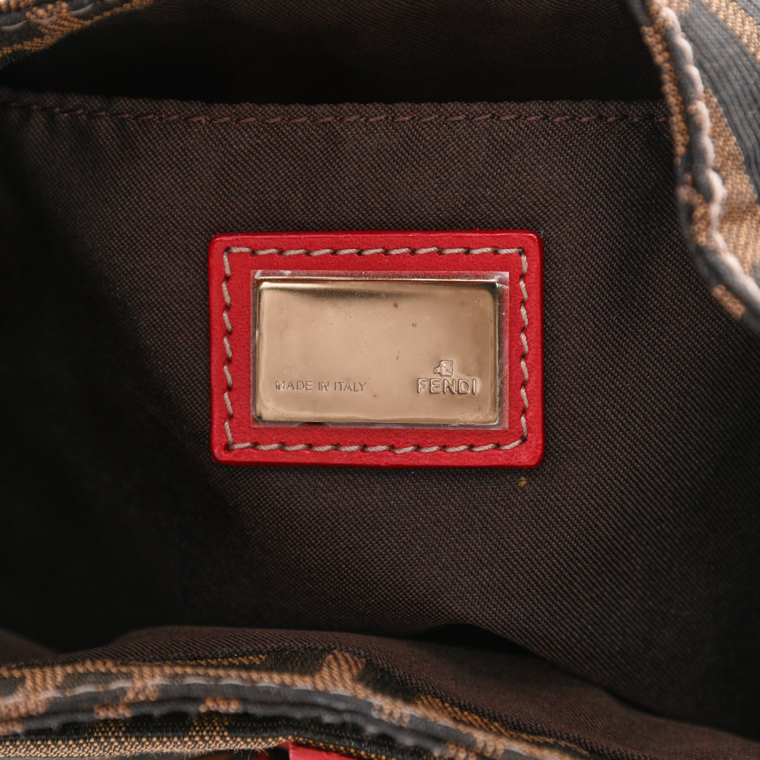 Fendi Zucca Shoulder Bag Red 6 of 11