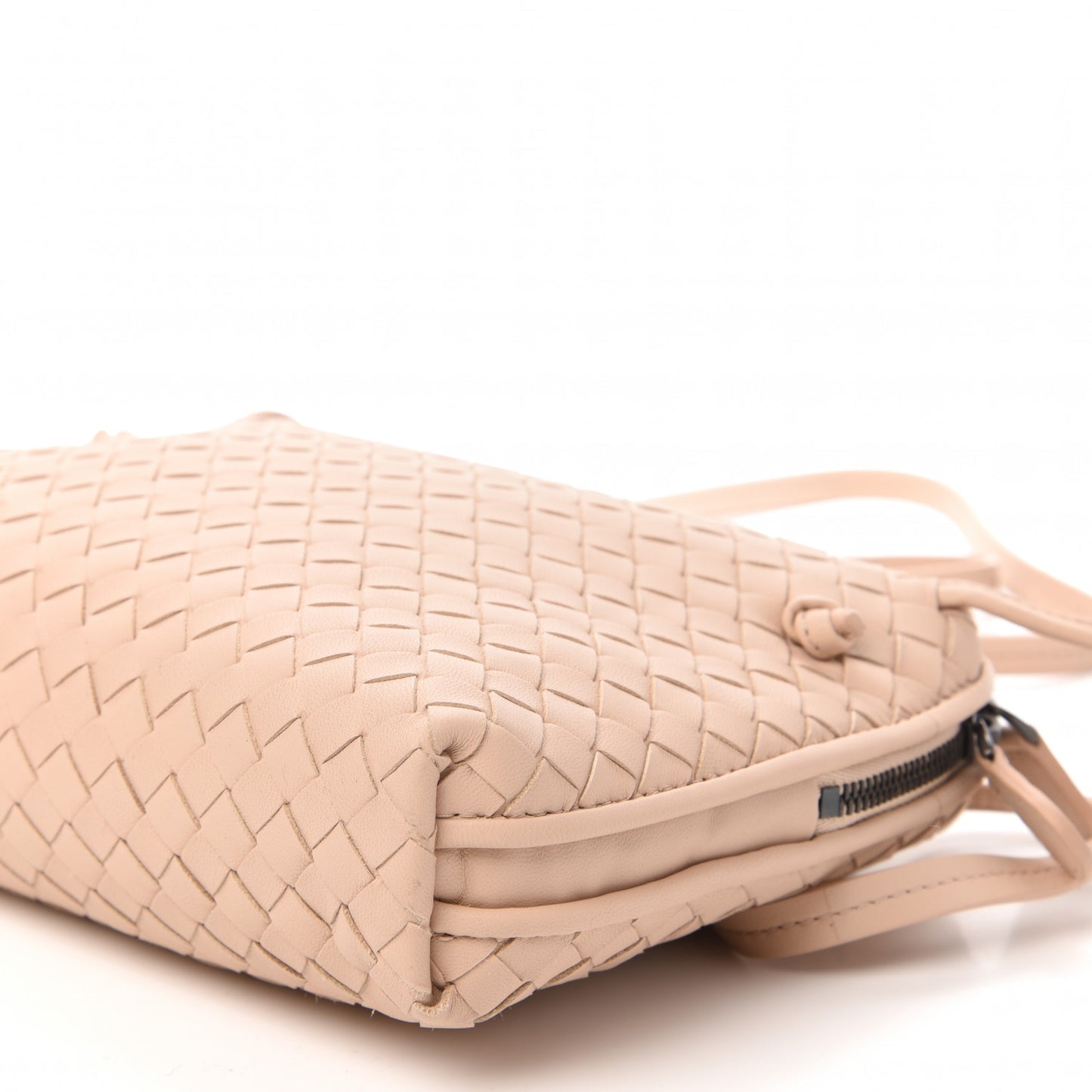 Nappa Intrecciato Nodini Crossbody Messenger Nude
