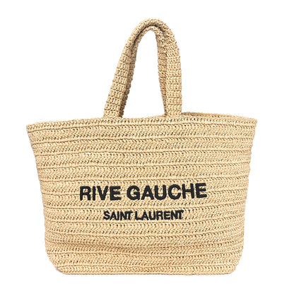 Saint Laurent Raffia Rive Gauche Tote Natural 1 of 10