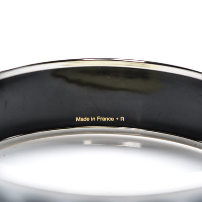 Hermes Enamel Printed Wide Clic C'est Noue Bracelet 70 Blanc Platine 5 of 5