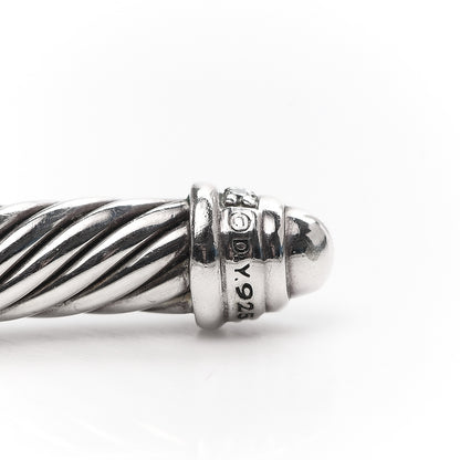 David Yurman Sterling Silver Diamond 5mm Cable Classics Dome Bracelet 4 of 4