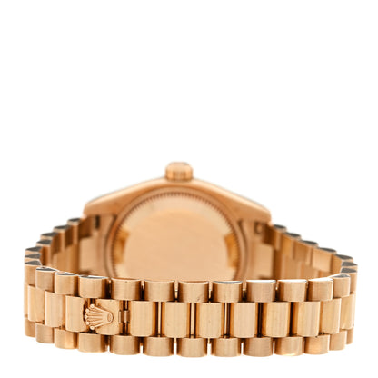 Rolex 18K Yellow Gold Diamond 26mm Oyster Perpetual Lady Datejust President Watch Champagne Jubilee 179239 3 of 5