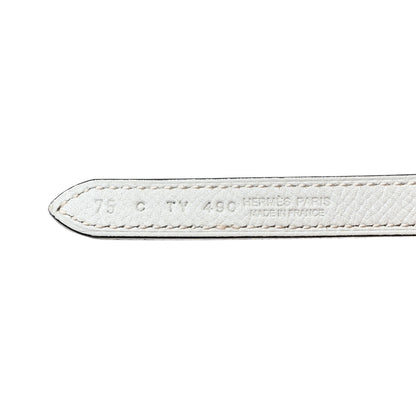 Hermes Swift Epsom 13mm Focus Belt 75 30 Gold White 4 of 7