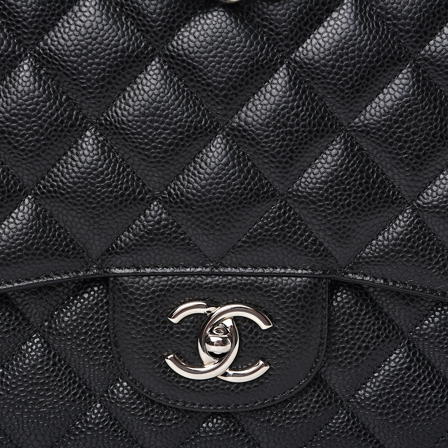 Caviar Quilted Jumbo Single Flap Black