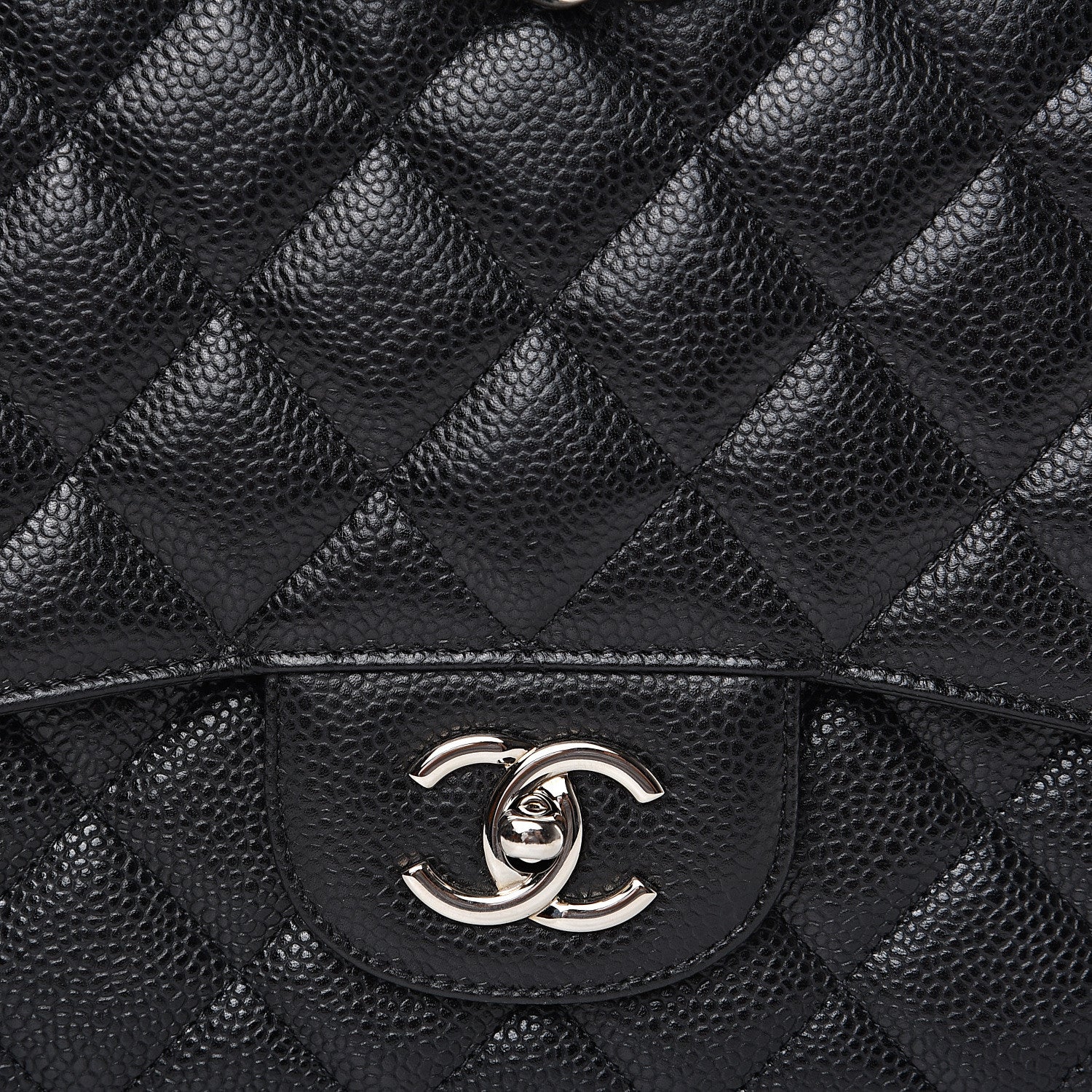 Chanel Caviar Quilted Jumbo Single Flap Black 9 of 12
