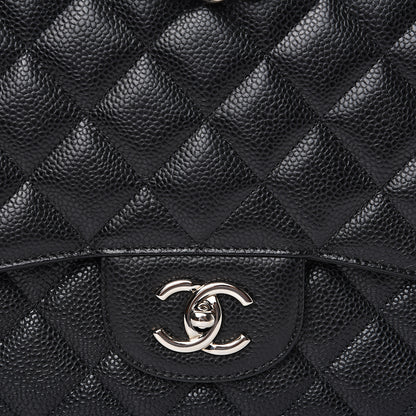 Chanel Caviar Quilted Jumbo Single Flap Black 9 of 12