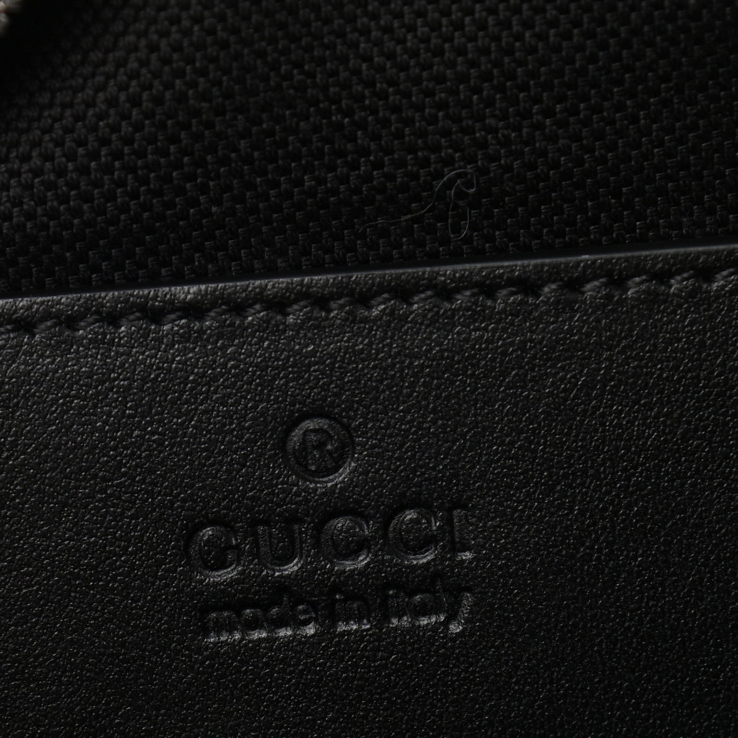 Gucci Calfskin Matelasse Monochrome Small GG Marmont Chain Shoulder Bag Black 6 of 10