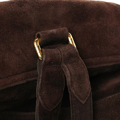 Chanel Suede CC Drawstring Backpack Brown 11 of 15