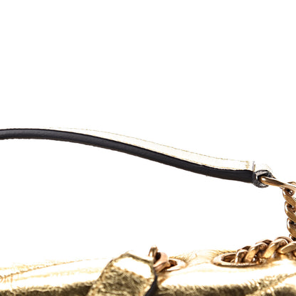 Saint Laurent Metallic Calfskin Y Quilted Small Loulou Monogram Chain Satchel Gold 12 of 16