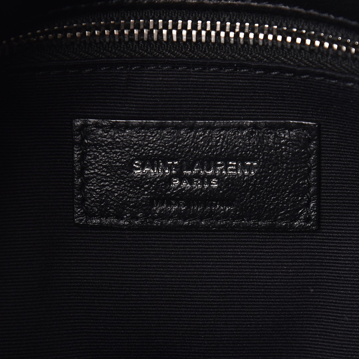 Lambskin Quilted Small Loulou Puffer Monogram Chain Satchel Black