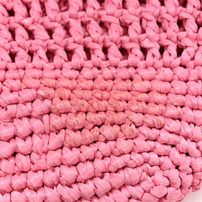 Prada Yarn Raffia Effect Crochet Logo Embroidered Shopping Tote Bag Petalo 10 of 10