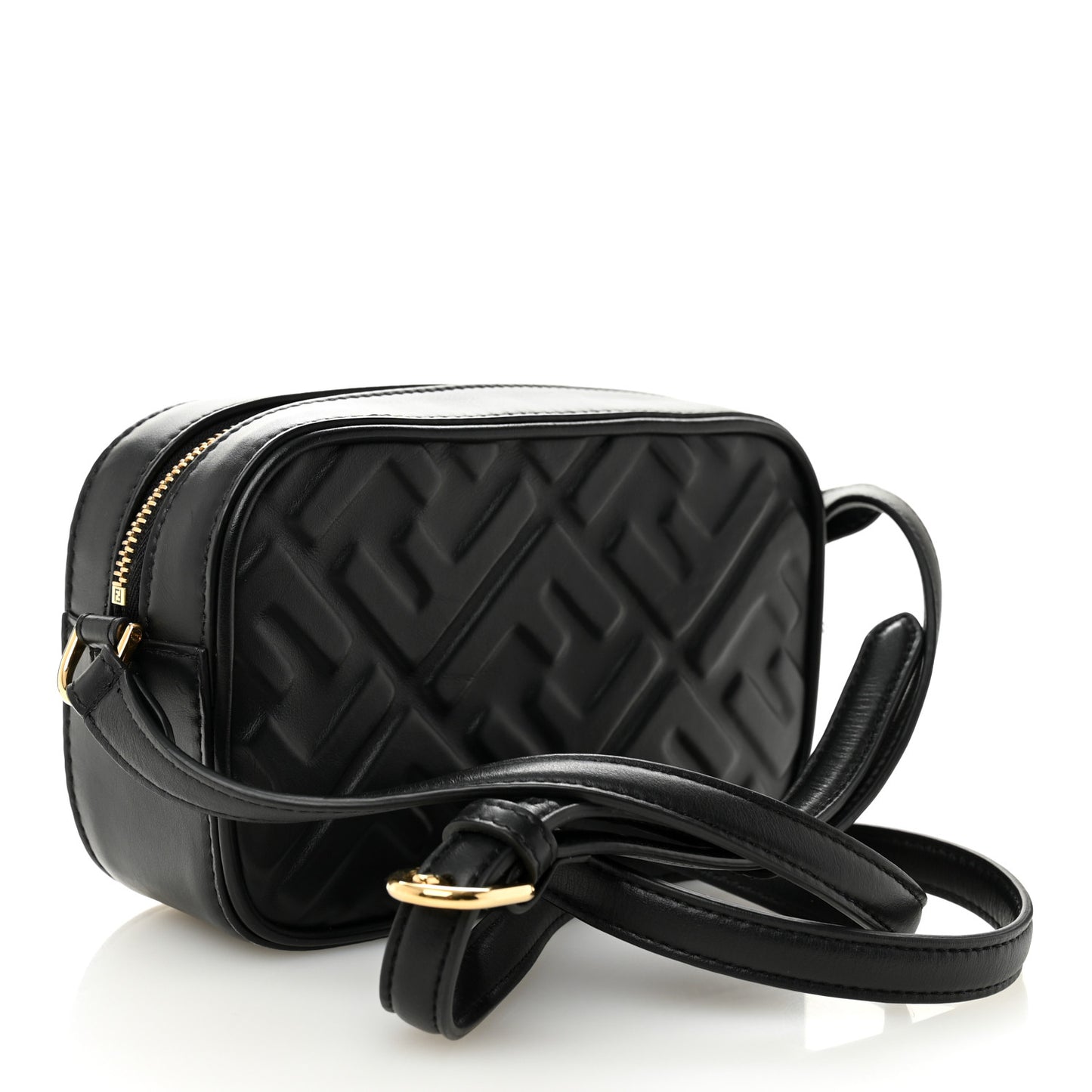 Vitello Epoque FF Embossed Camera Case Black