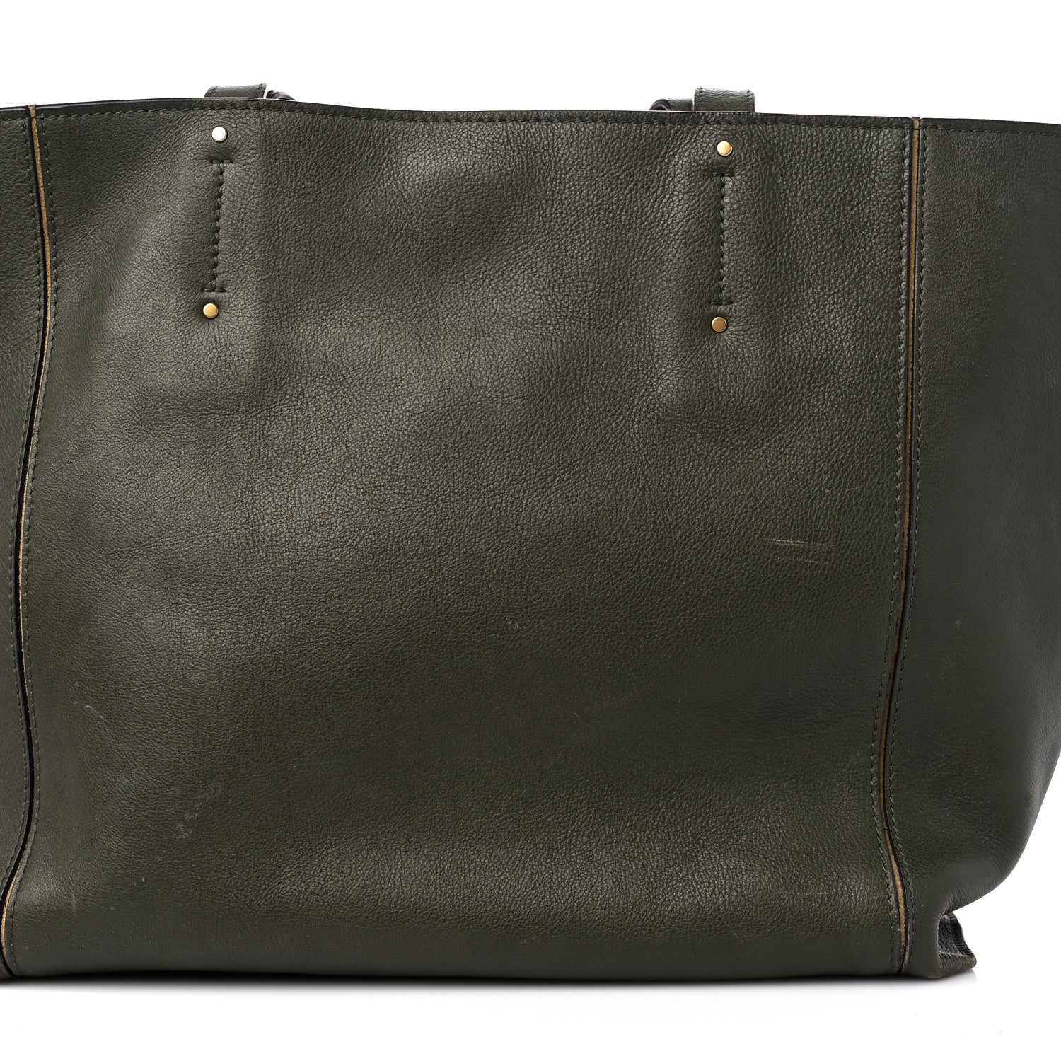 Chloe Smooth Calfskin Medium Milo Shopping Tote Midnight Green 13 of 16