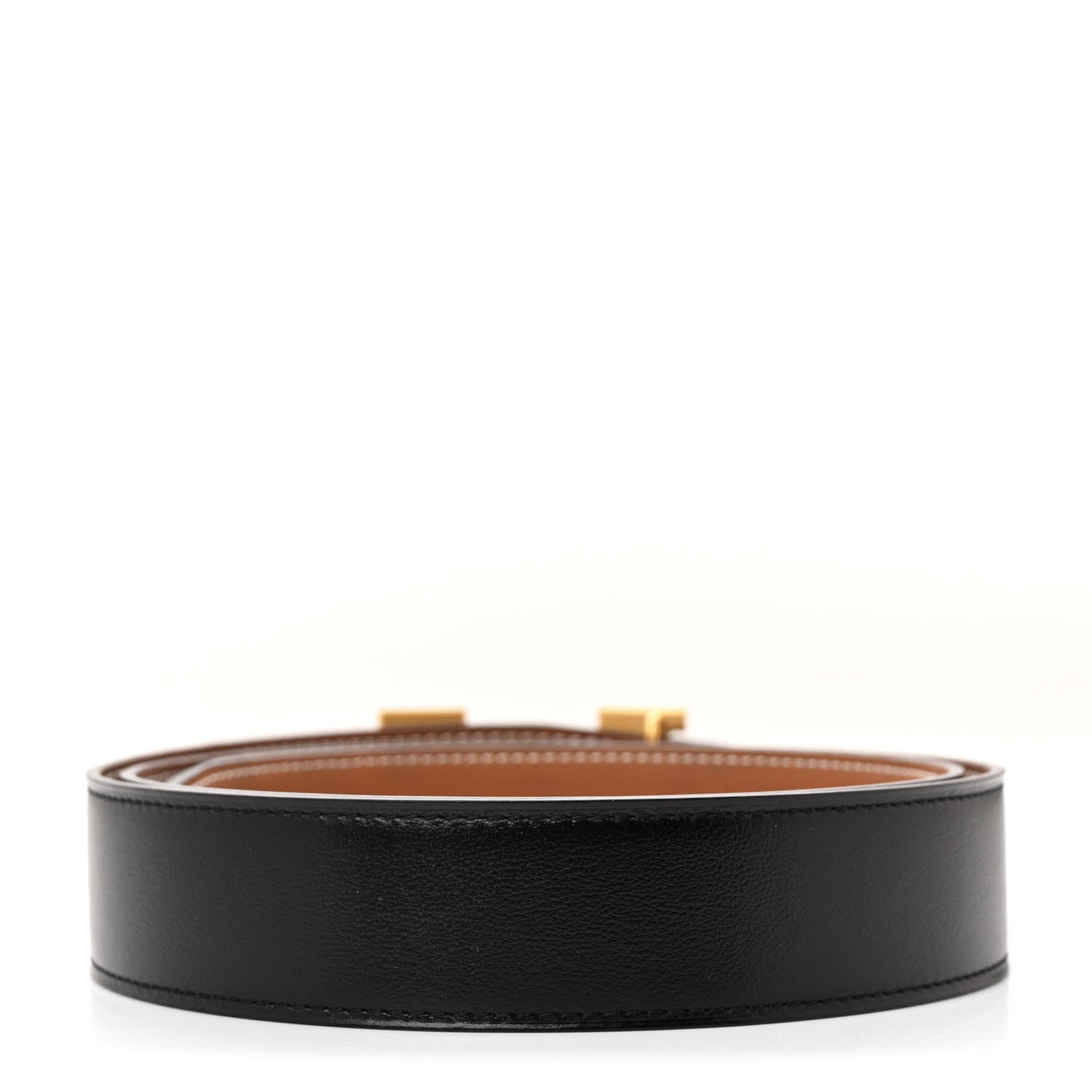 Hermes Box Togo 32mm H Belt 85 34 Black Gold 2 of 6